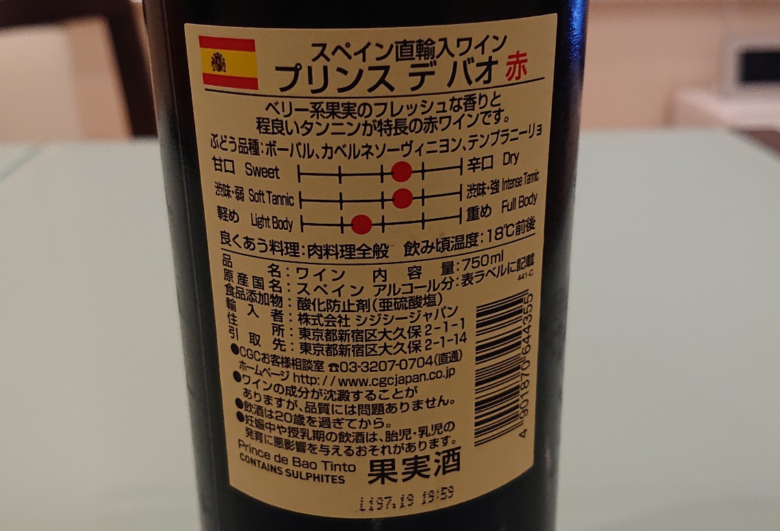 激安！「王子様のワイン」を飲み干す！ | のんきーのはらぺこ日記 6杯