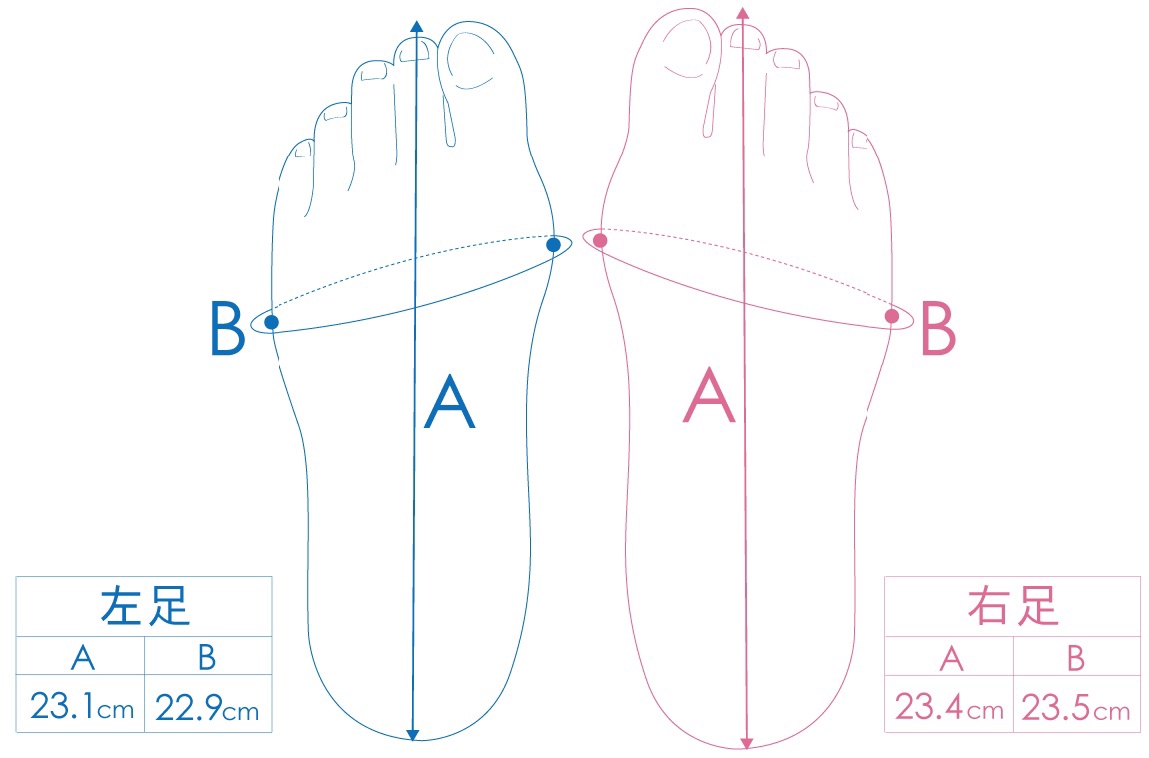 靴のサイズ コレクション 横