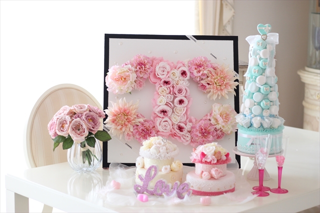 Weddingメニュー | お花とフェイクスイーツのおけいこ教室pink  prin（ピンクプリン）滋賀県草津駅徒歩1分｜コロナ対策・プリザーブドフラワー・ハーバリウム・固まるハーバリウム・アロマワックス・ファブリックデコ