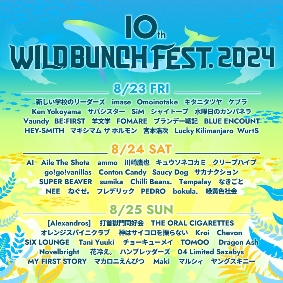 ワイルドバンチチケット2024 8.24（土）一日券2枚組 心もとなく