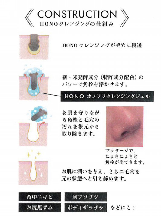 世界初 角栓除去クレンジング ホノヲヲ Sala ママパスくさつ