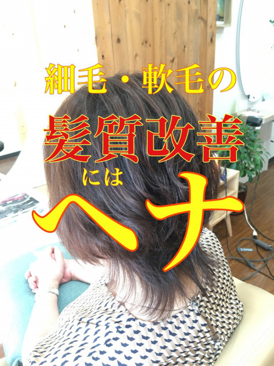 ペチャっとする軟毛の髪質改善にも ヘナ ノンジアミンカラー くせ毛カット専門店 Bonnie Hair Design