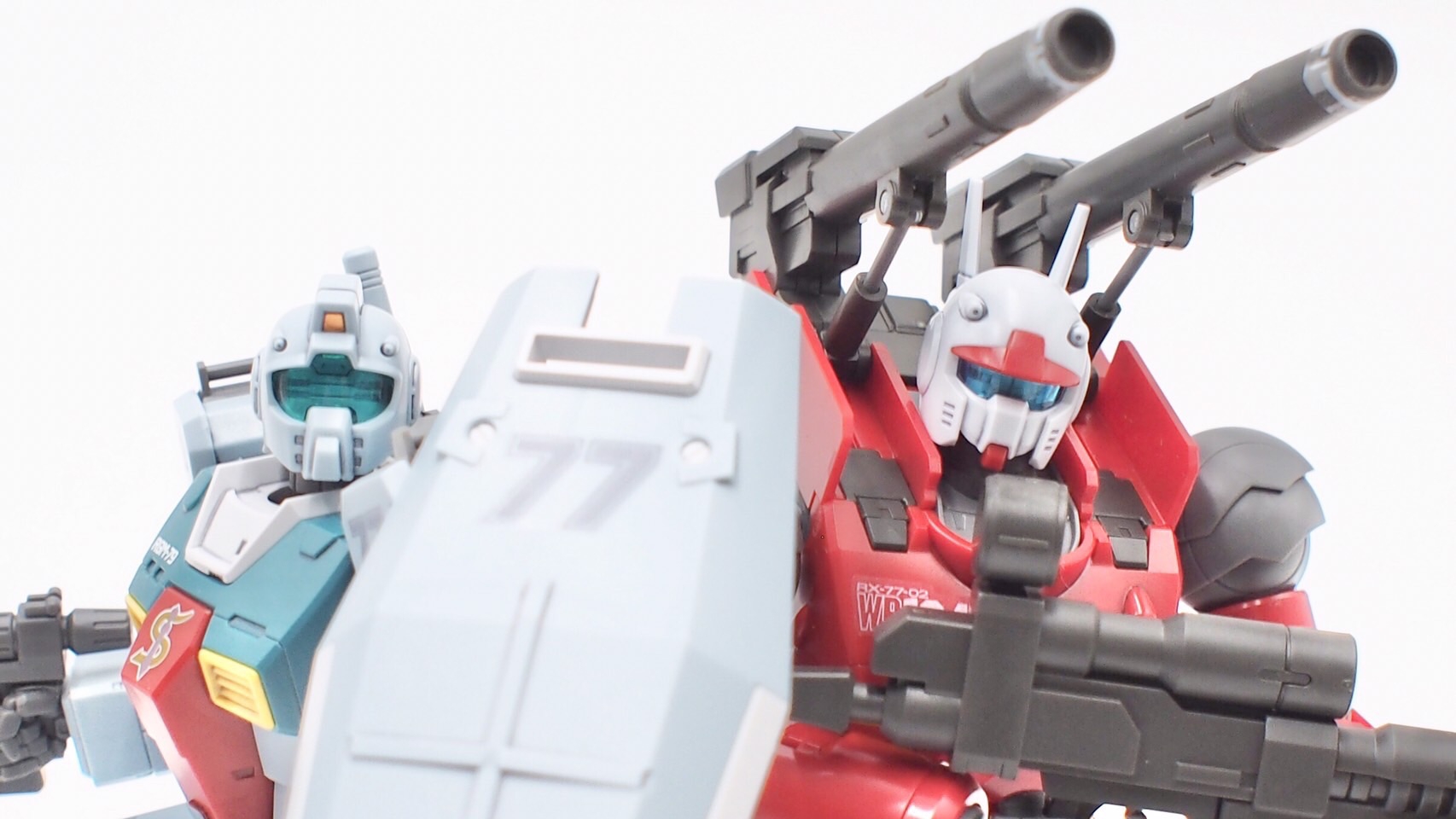 HG 1/144ククルス・ドアンの島 ガンキャノン２機\u0026ジム(スレッガー