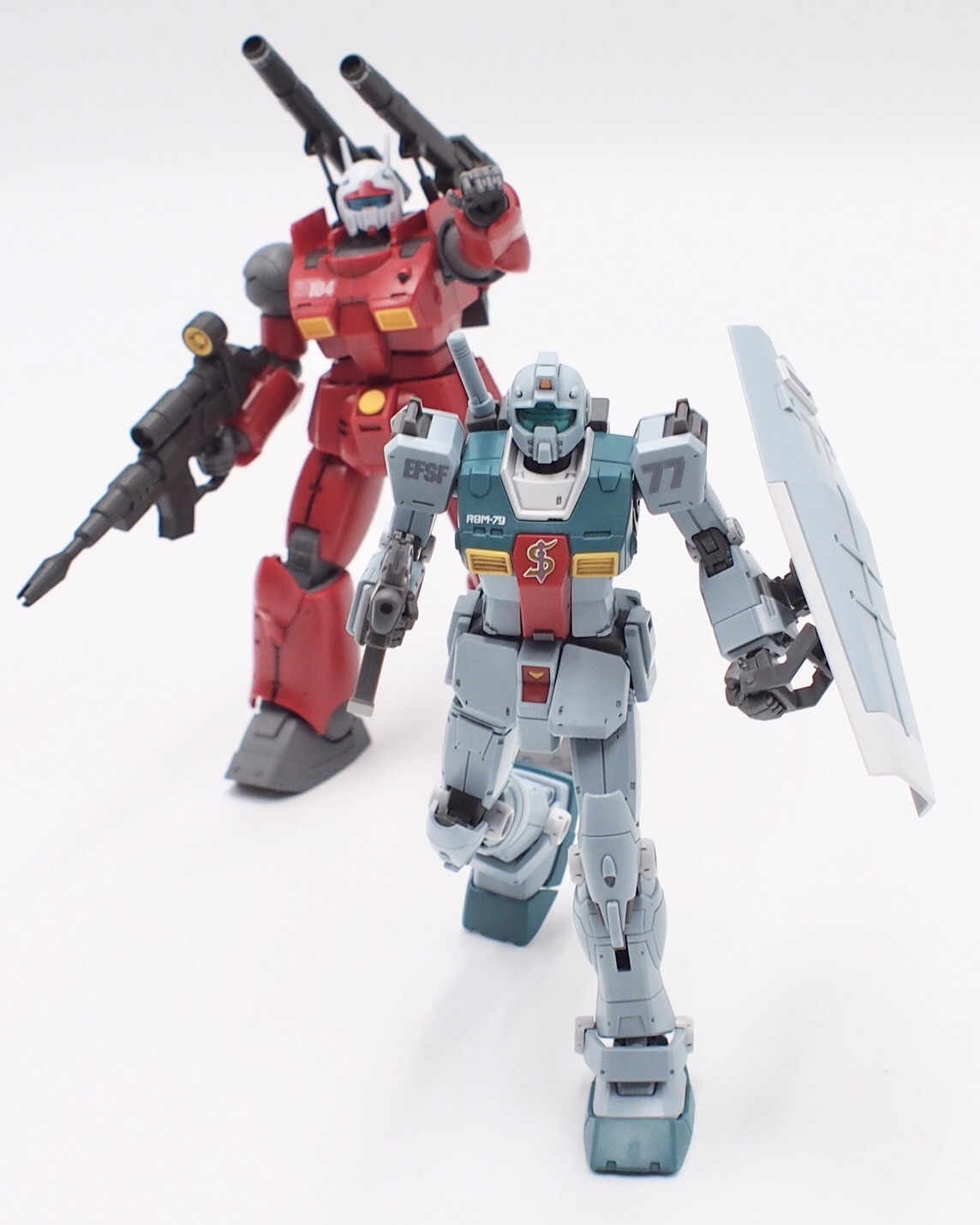 HG ジム（スレッガー搭乗機）& ガンキャノン（ククルス