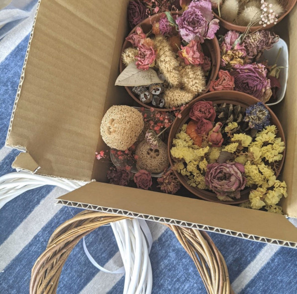 ドライフラワー リースセット Prettyflower プリティフラワー 北九州市戸畑区のお花屋さん