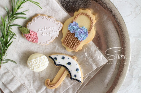 6月のアイシングクッキー 単発レッスンはあじさい Mon Sucre Party Sweets Design