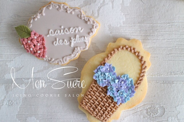6月のアイシングクッキー 単発レッスンはあじさい Mon Sucre Party Sweets Design