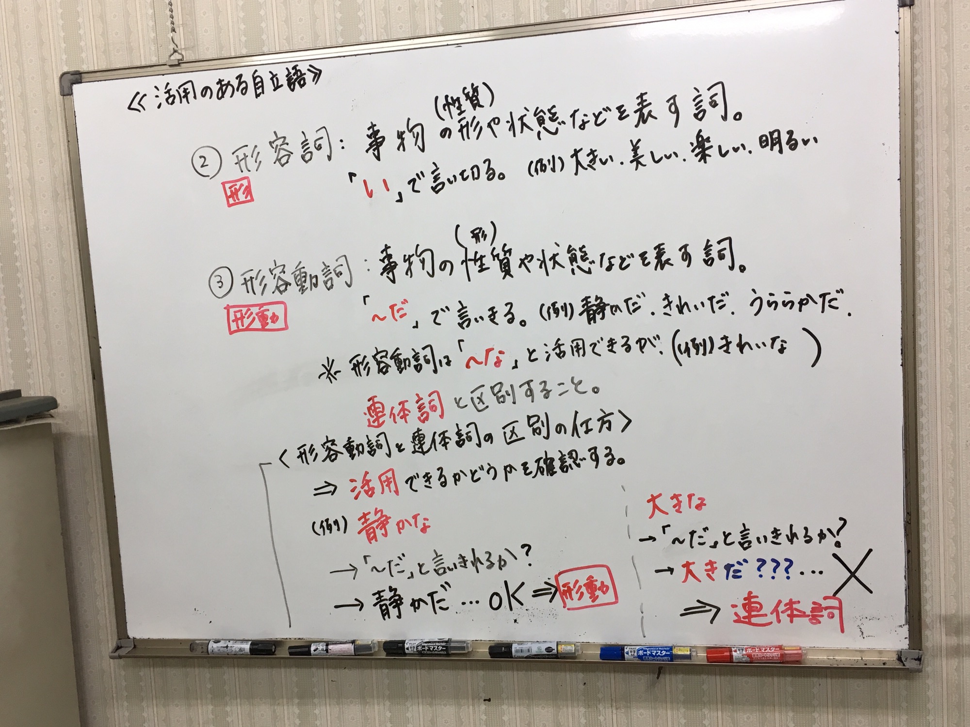 品詞シリーズ]①動詞②形容詞③形容動詞 | はっとり塾 キャリア講座