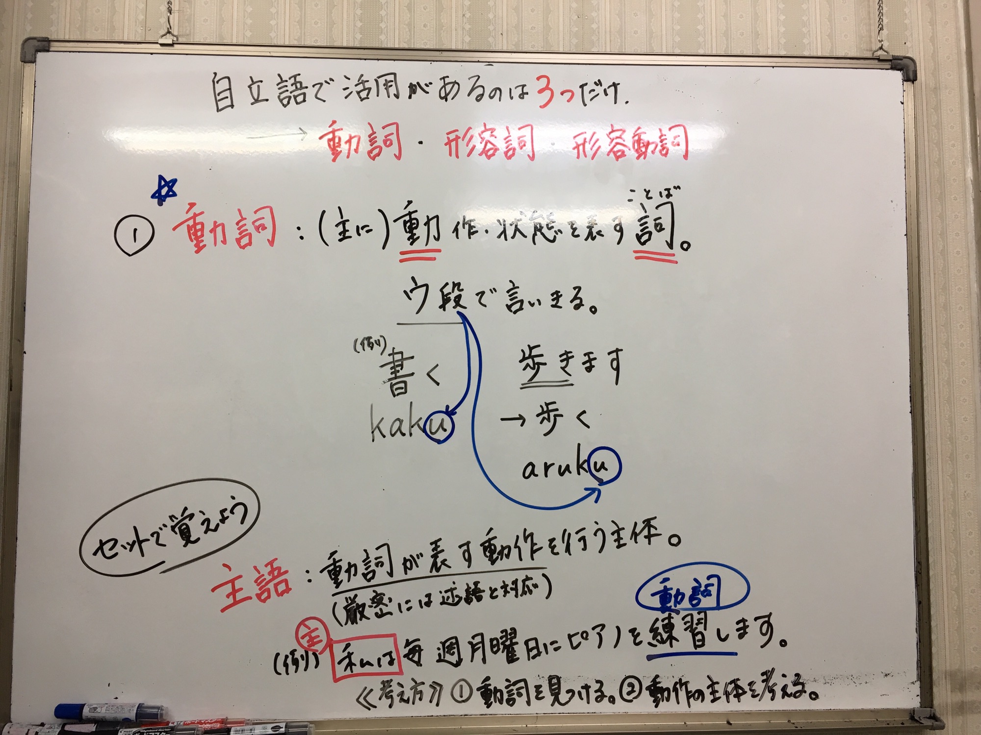 品詞シリーズ]①動詞②形容詞③形容動詞 | はっとり塾 キャリア講座
