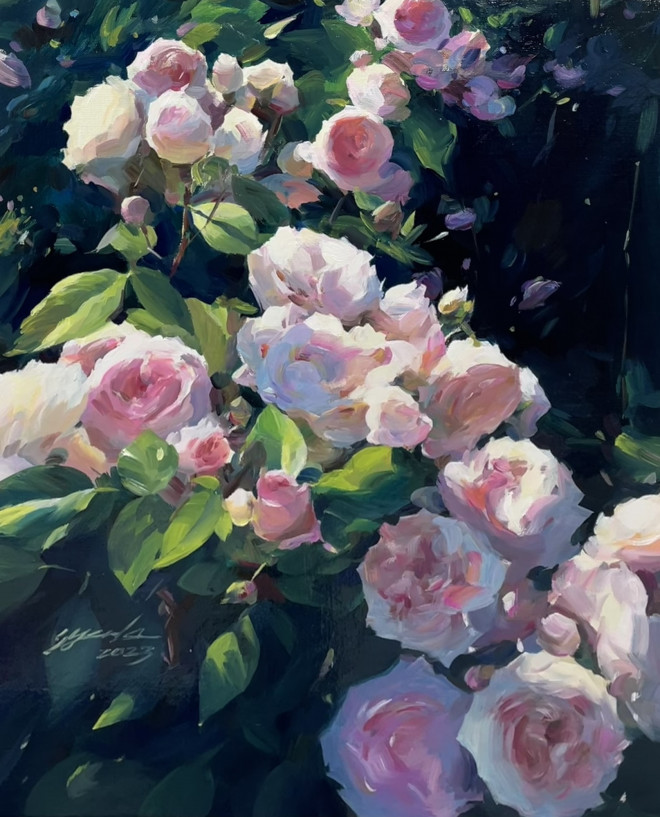 AZUMAs式油絵で花を描く | 大阪 絵画教室 AZUMAs (デッサン教室、大人 