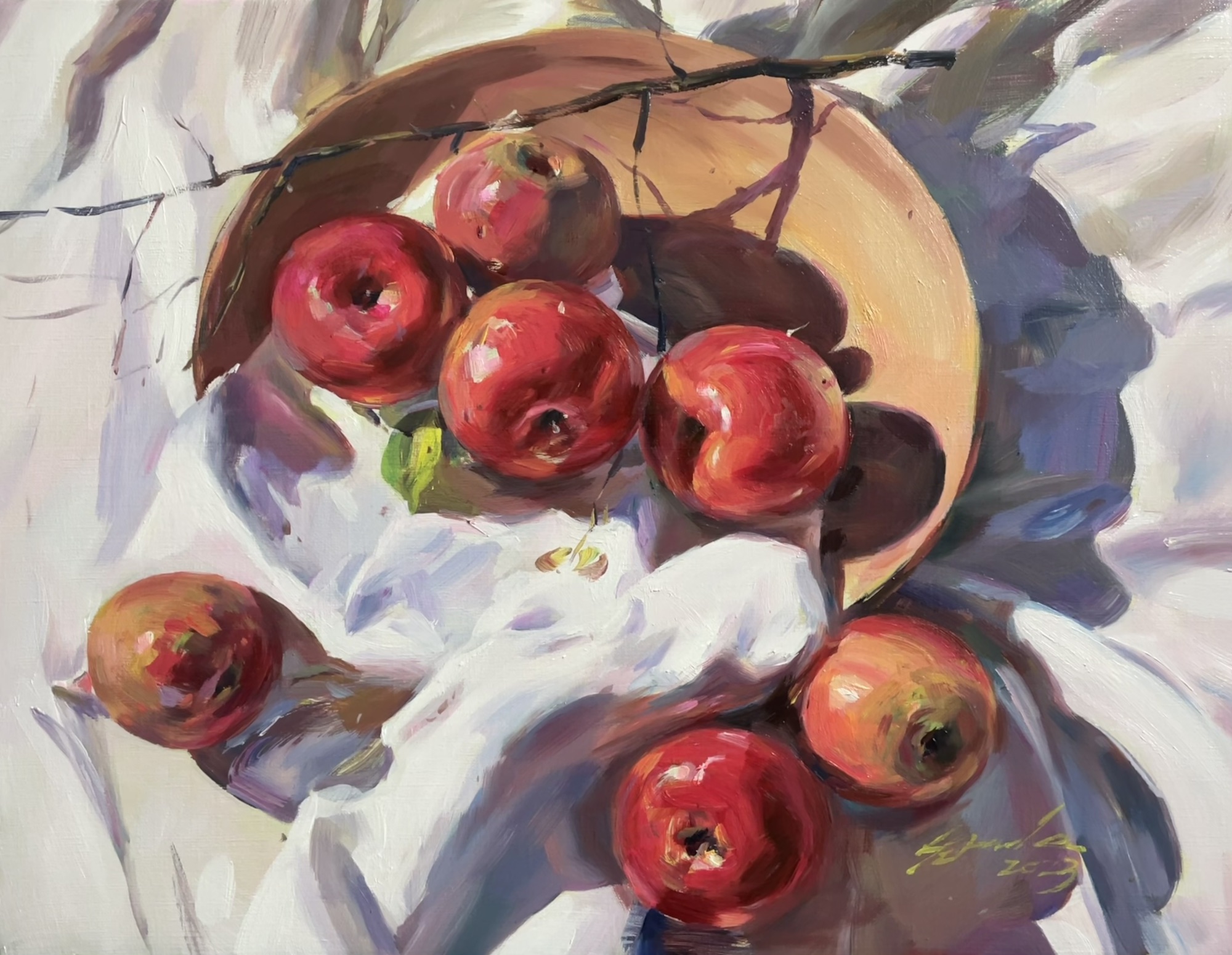 AZUMAs式油絵で林檎を描く | 大阪 絵画教室 AZUMAs (デッサン教室