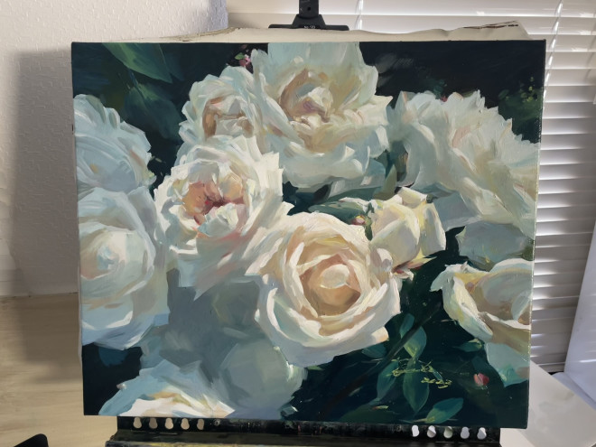 AZUMAs式油絵で花を描く | 大阪 絵画教室 AZUMAs (デッサン教室、大人 