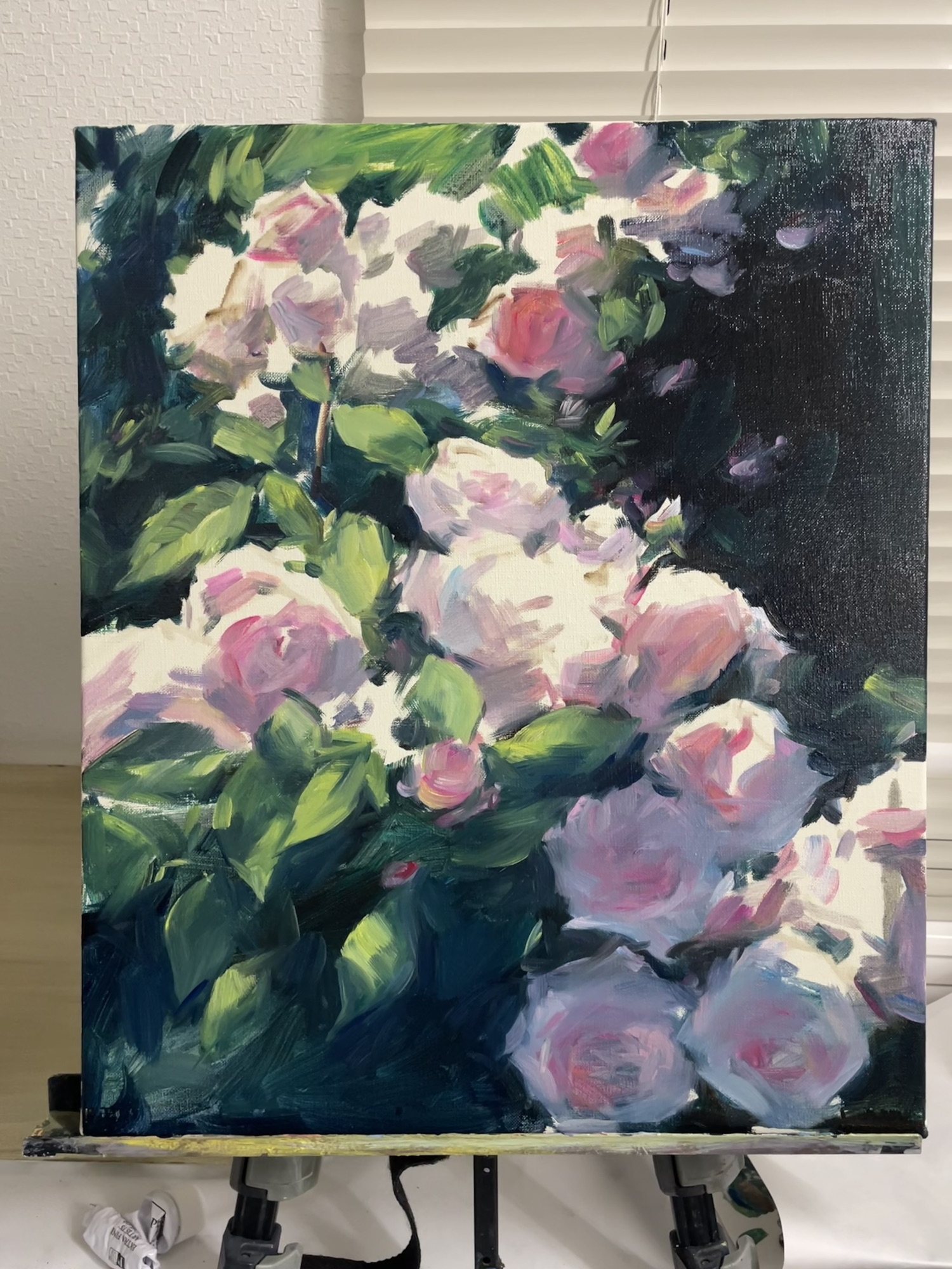 Asmile♡エレガントな美しいお花の油絵 Amazon | 青柳キミ子 「紫陽花」 花 絵画 油絵 油彩画 額付き | 版画