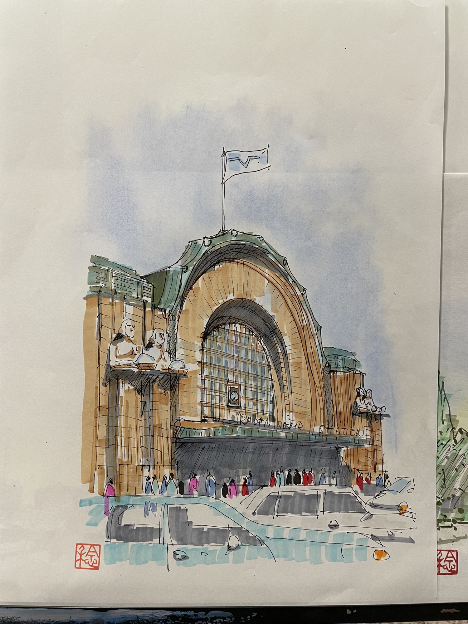 一級建築士の生徒さんが描いた作品紹介 | 大阪 絵画教室 AZUMAs