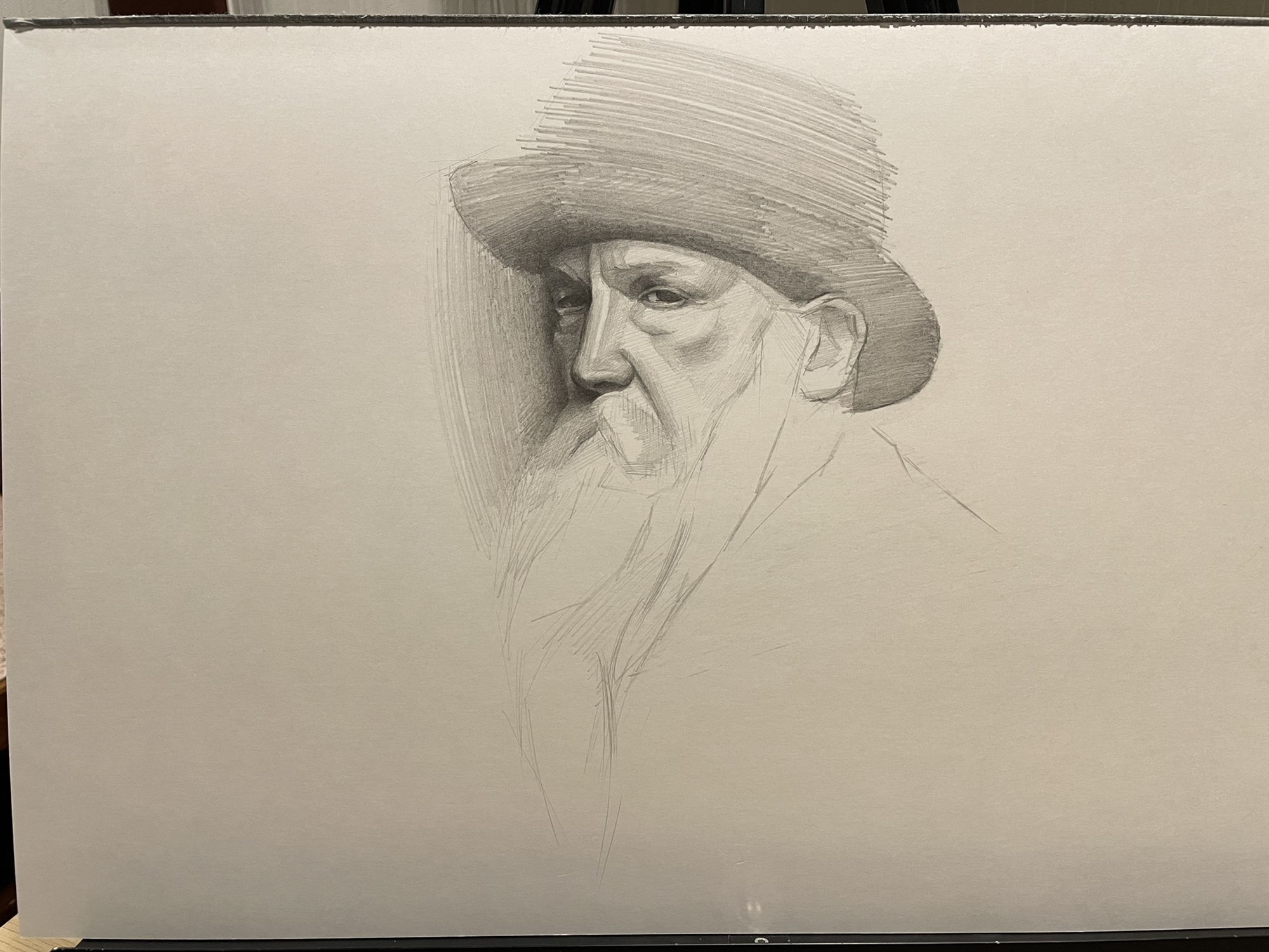 AZUMAs式デッサンで老爺を描く | 大阪 絵画教室 AZUMAs (デッサン教室