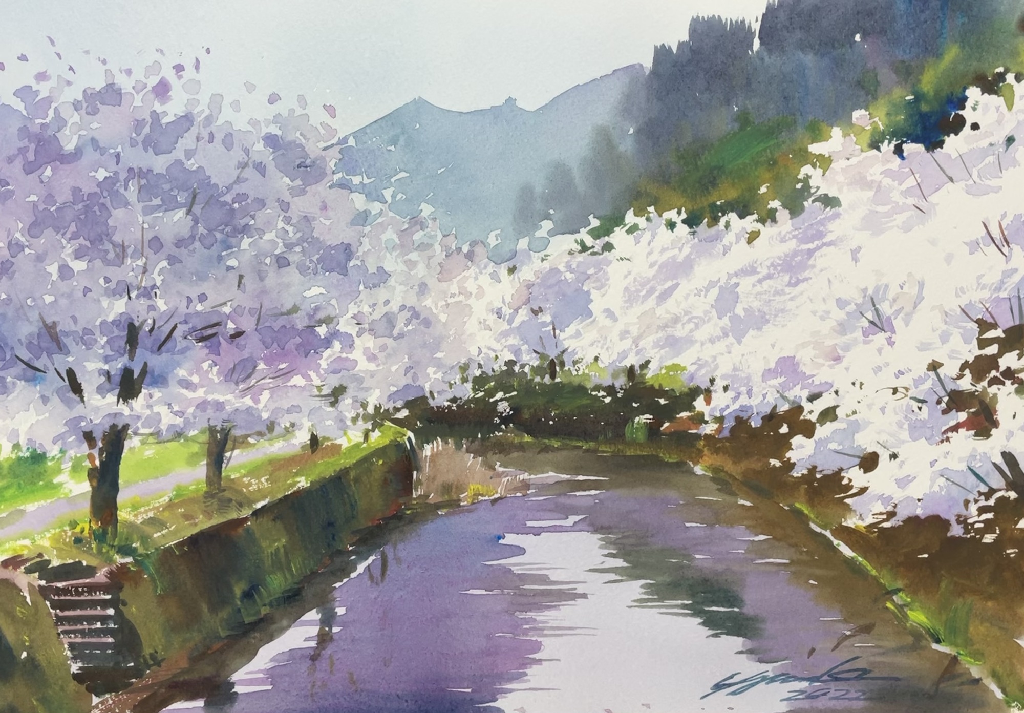 AZUMAs式水彩画で風景画を描く | 大阪 絵画教室 AZUMAs (デッサン教室