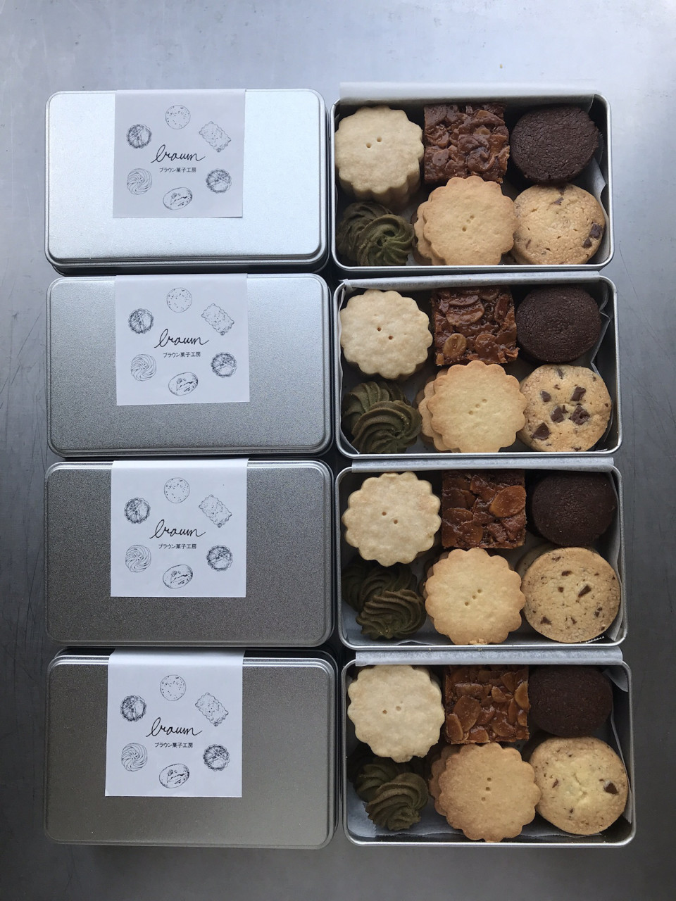 クッキー缶の種類と値段 21 12 13改訂 ブラウン菓子工房