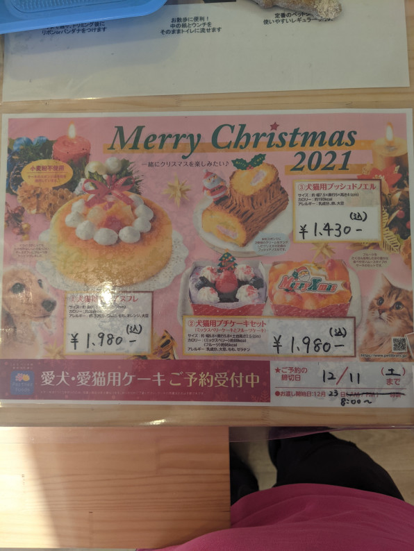 クリスマスケーキ予約受付中 長野県松本市 ペットサロンわんでい