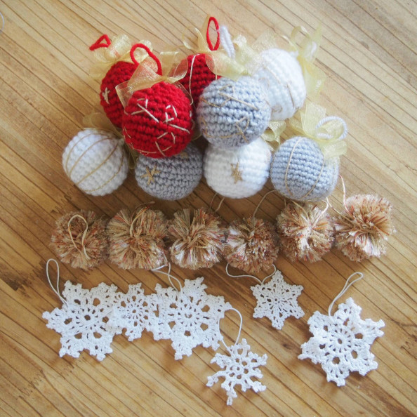 クリスマスニットオーナメントアソート | pages*handmade