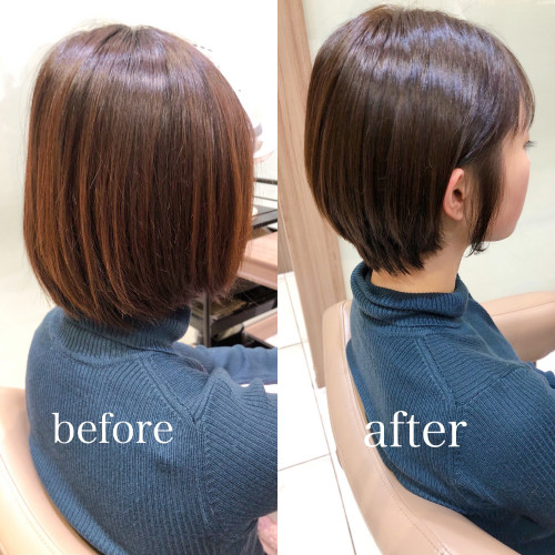 直毛でも丸みのある柔らかいショートボブに 美容室 Ash 三鷹店 ブログ 直毛でも丸みのある柔らかいショートボブに 美容室 Ash 三鷹店 ブログ