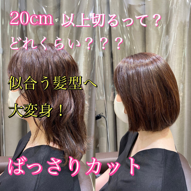 ばっさりカット cm以上切るって どれくらい 美容室 Ash 笹塚店 ブログ ばっさりカット cm以上切るって どれくらい 美容室 Ash 笹塚店 ブログ