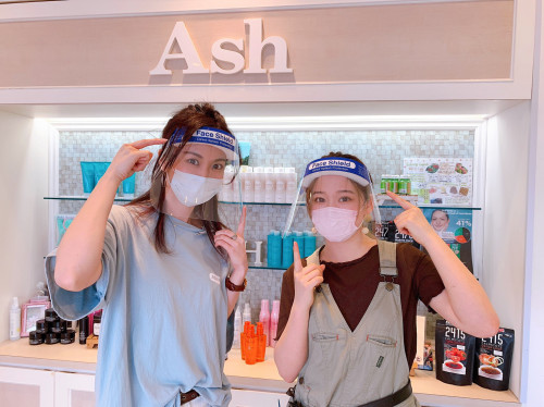 フェイスシールドを着けて営業しています Ash 長津田店 ブログ