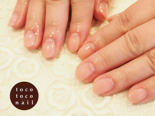 ナチュラルグラデーション ジェルネイル Tocotoco Nail