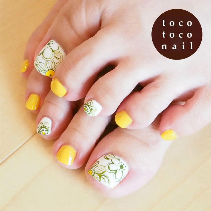 アジアンテイスト フットネイル Tocotoco Nail