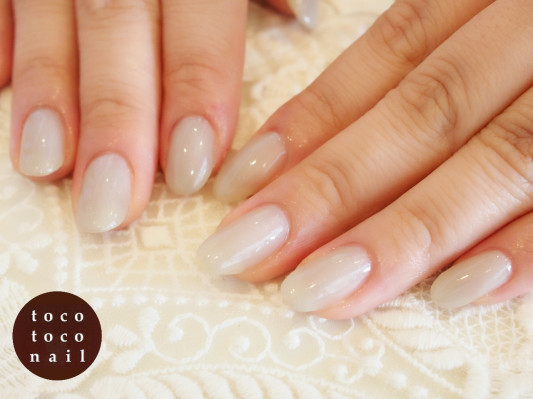 グレー ジェルネイル Tocotoco Nail