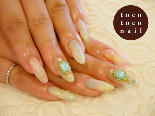 夏オパール ジェルネイル Tocotoco Nail