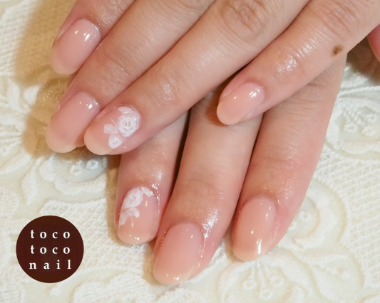 上品ローズ ジェルネイル Tocotoco Nail