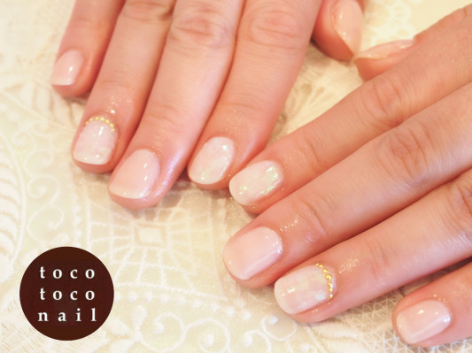 オパール風 ジェルネイル Tocotoco Nail