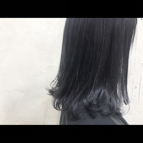 ダークネイビーカラー Ally仲井 Salonwork Shooting