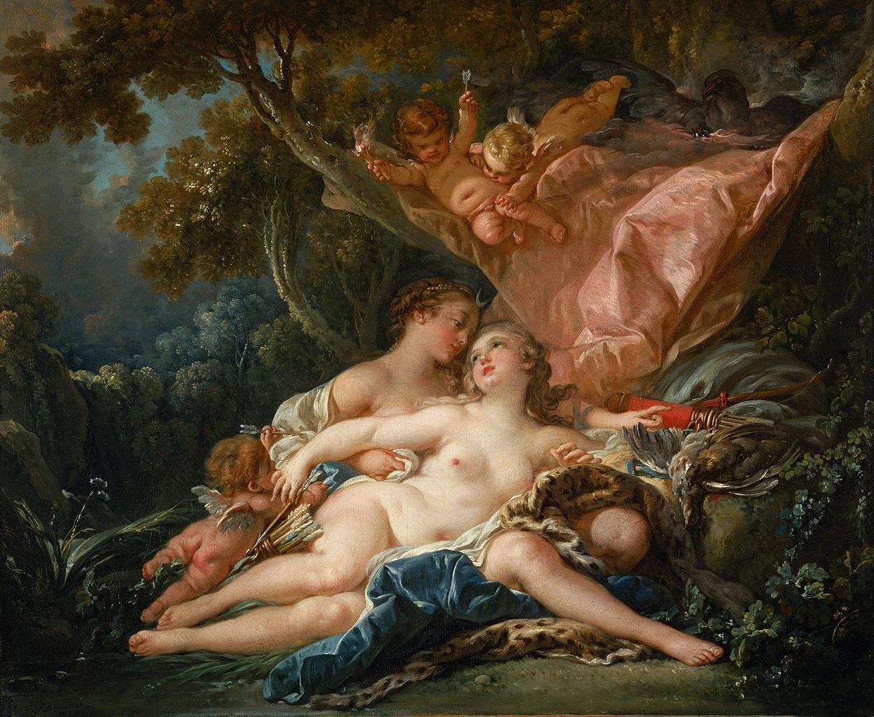 フランソワ・ブーシェ、【浴後のディアナ】、希少豪華画集画、新品高級額 Amazon.co.jp: Francois Boucherフランソワ・ブーシェ北欧絵画