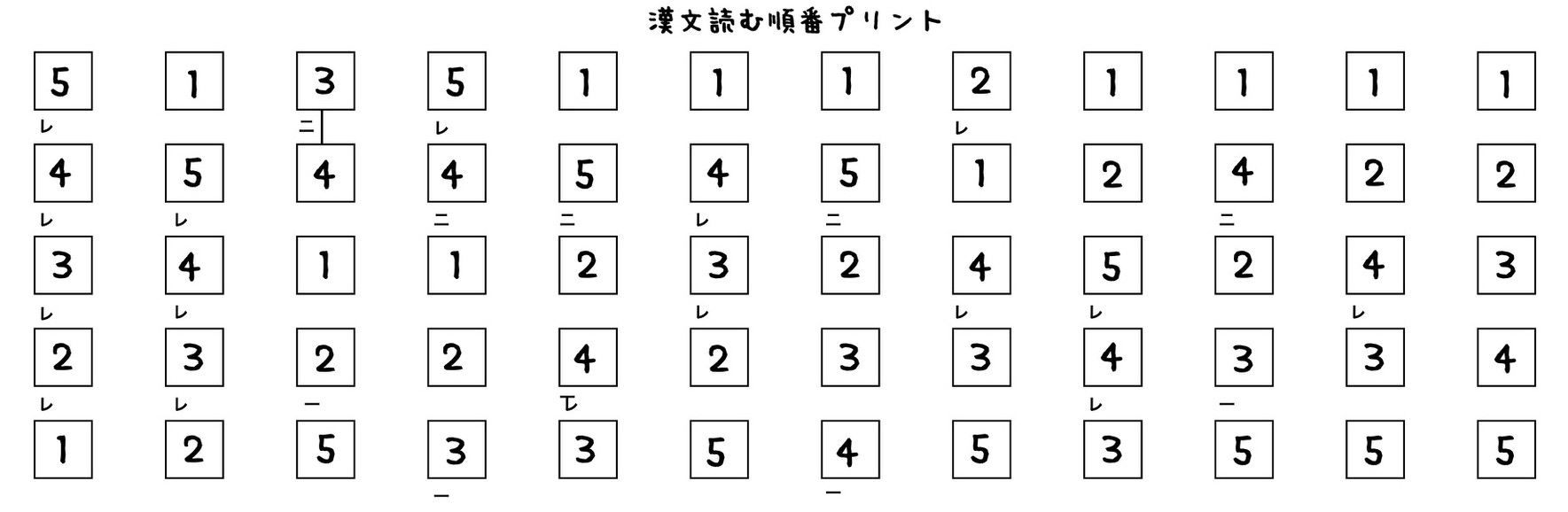 中学生「漢文の読む順番」対策問題プリント。レ点や一二点の意味をわかりやすく解説します。【動画付】 | 「第二の家」ブログ｜藤沢市の個別指導塾のお話