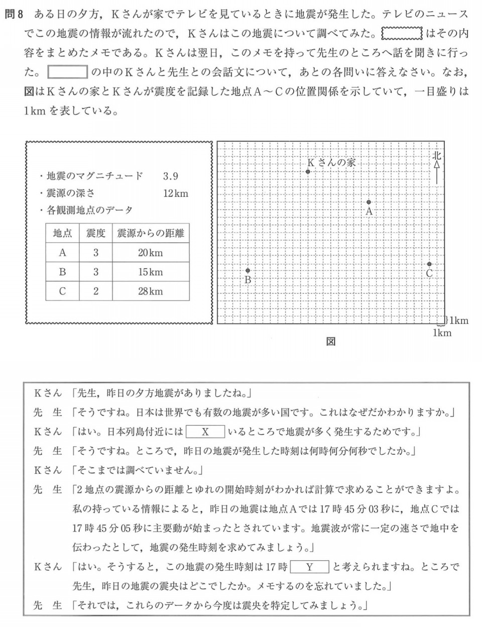 理科地学 地震 過去問解説と対策 大問先生の神奈川県公立高校入試問題攻略法 第二の家 ブログ 藤沢市の個別指導塾のお話