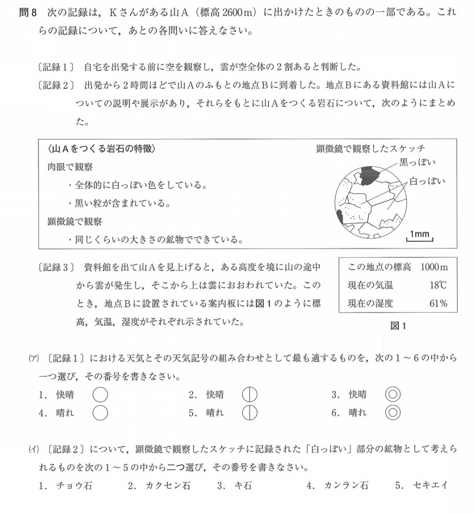 理科地学大地 岩石 火山 地層 解説と対策 大問先生の神奈川県公立高校入試問題簡単説明会 第二の家 ブログ 藤沢市の個別指導塾のお話