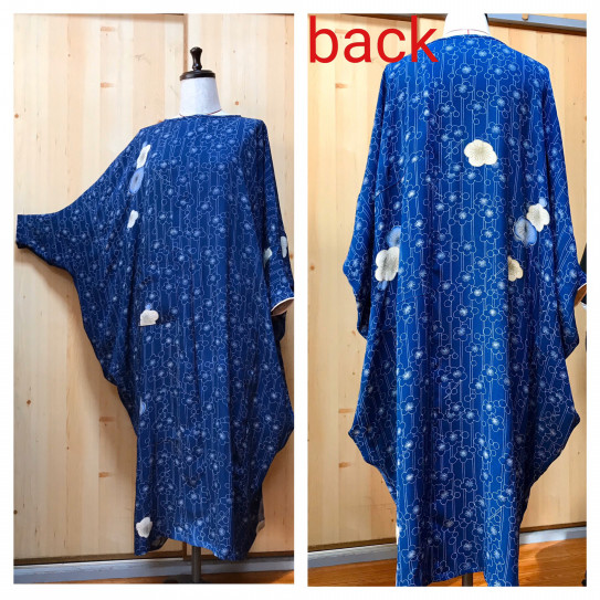 着物リメイク ドルマンスリーブワンピース Mau2 まゆまゆ 京都府福知山市 服のお直し等 手作りの小さなお店 着物リメイク ドルマンスリーブワンピース Mau2 まゆまゆ 京都府福知山市 服のお直し等 手作りの小さなお店