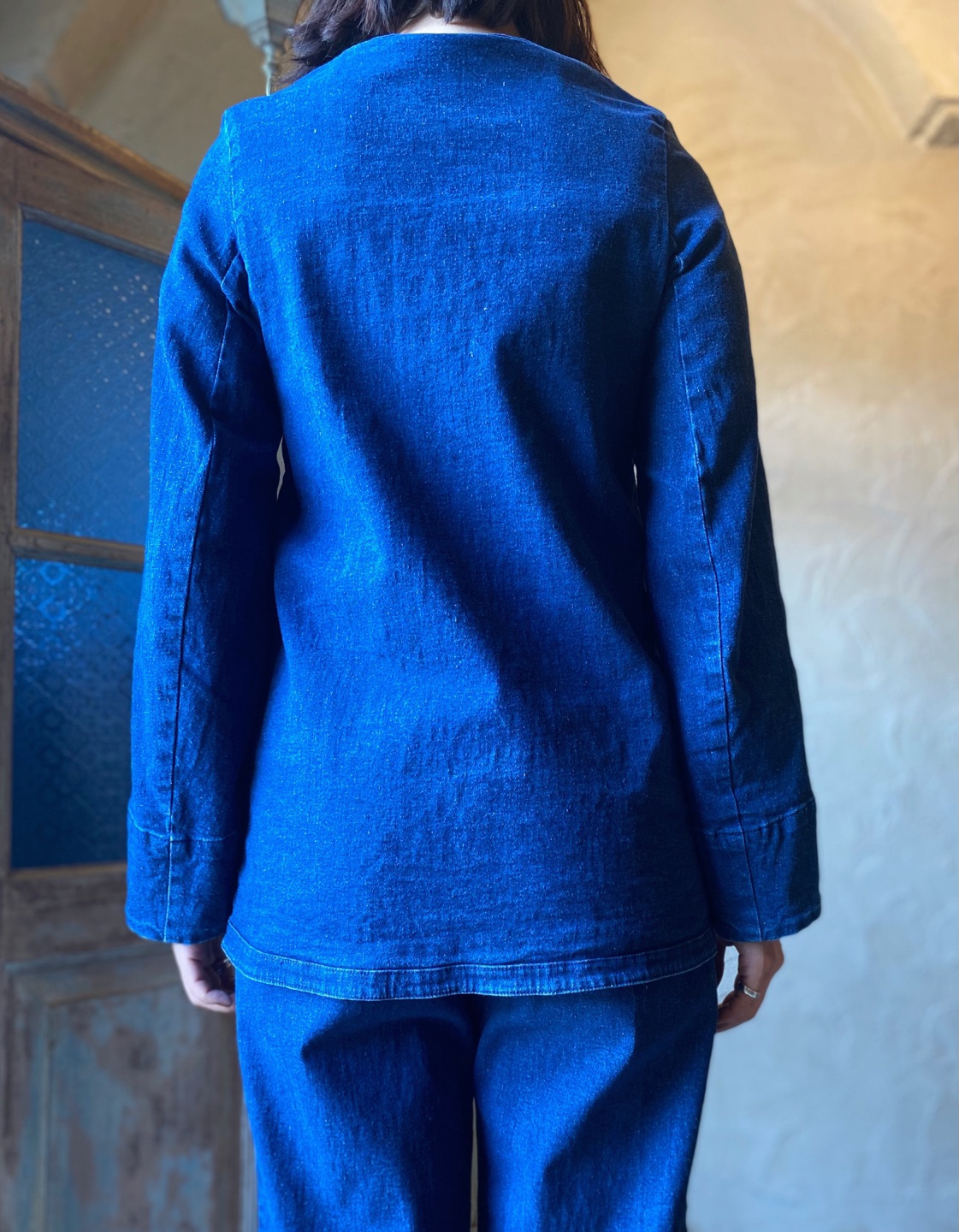 Kubuni / チャイナジャケット、デニムラップパンツ、2タックパンツ