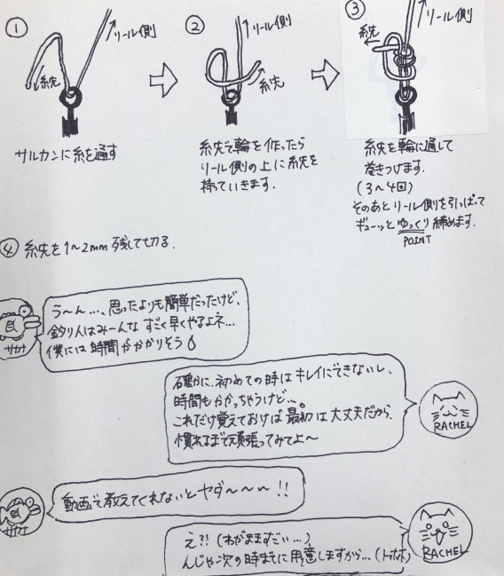 最初に覚えるべき糸の結び方 ユニノット 釣りガールが解説 おいしい魚は自分で釣ろう Rachel Fishing