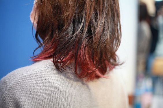 ミディアムボブ インナーカラー Hair Design Head Spa Brighton