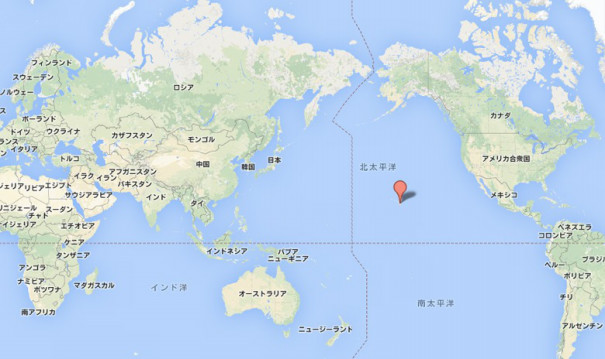 ハワイを世界地図でみる 太平洋の真ん中にポツンと存在するハワイ ハワイ大好きマガジン