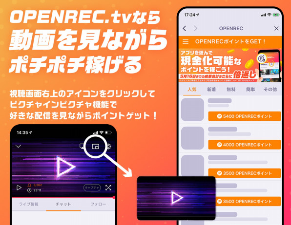 ポイントget機能リリース記念 成果倍返しキャンペーン 開催 Openrec Next