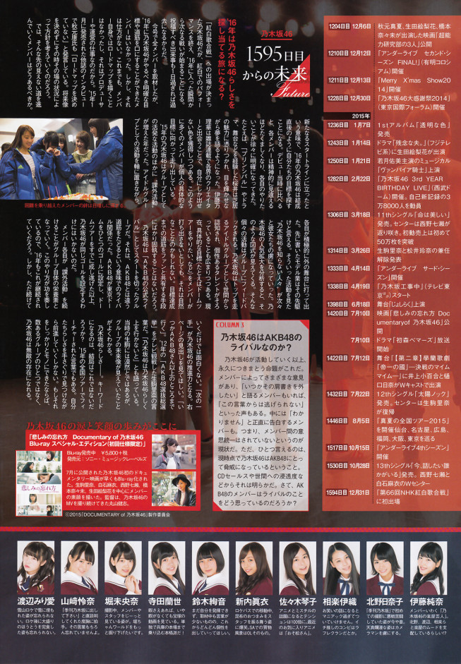 B L T 16年 02 月号 乃木坂 上り坂 46