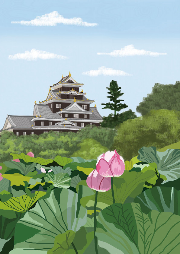 田中威の風景画 たなかたけしの風景イラスト