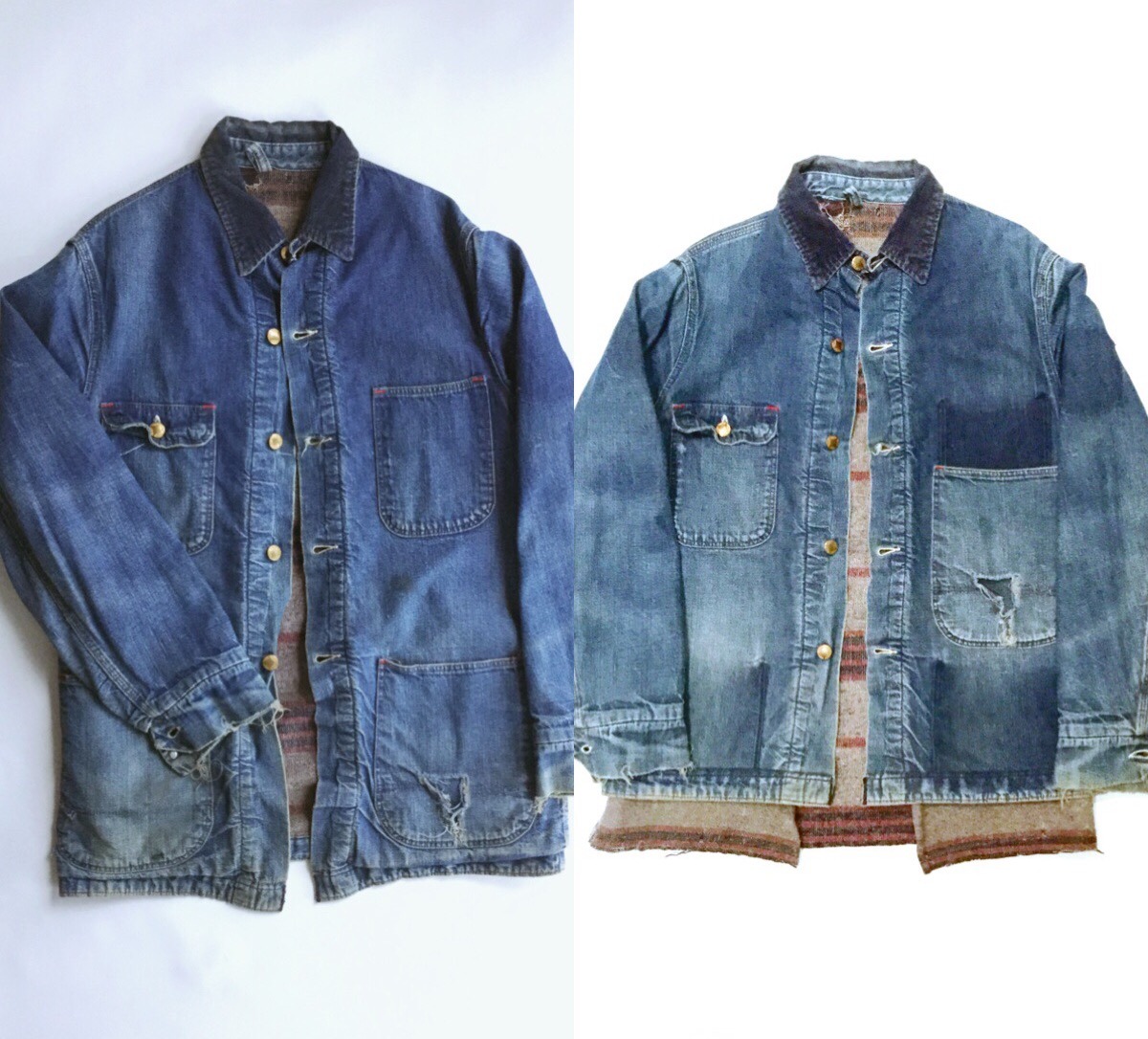 Denim coverall jacket at UNEVEN GENERAL STORE お直し相談室