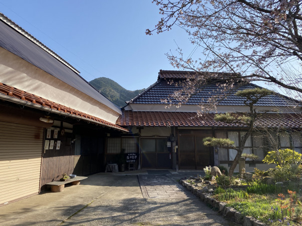 古民家の庭の桜は 7分咲き 古民家民宿なかむら Guest House Nakamura