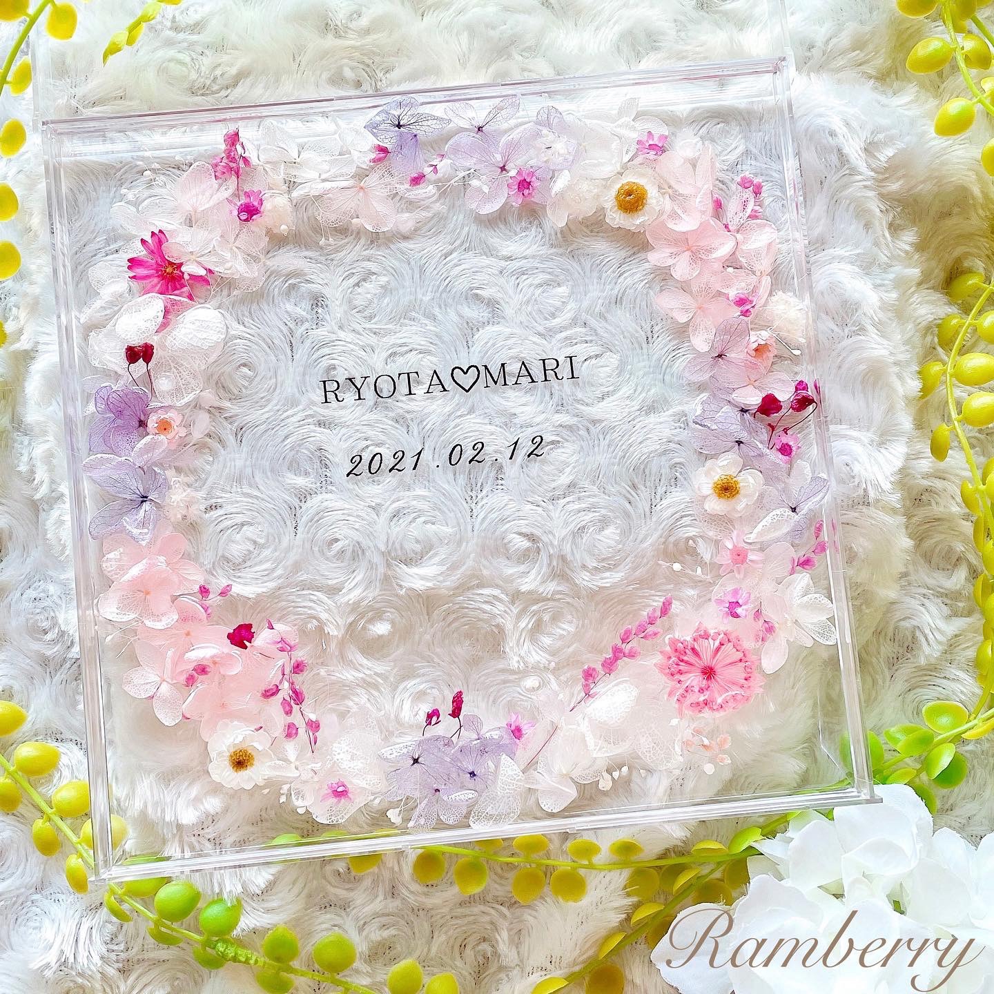 四角プレート☆ 固まるハーバリウム 四角プレート☆ 固まるハーバリウム 四角プレート☆ 固まるハー