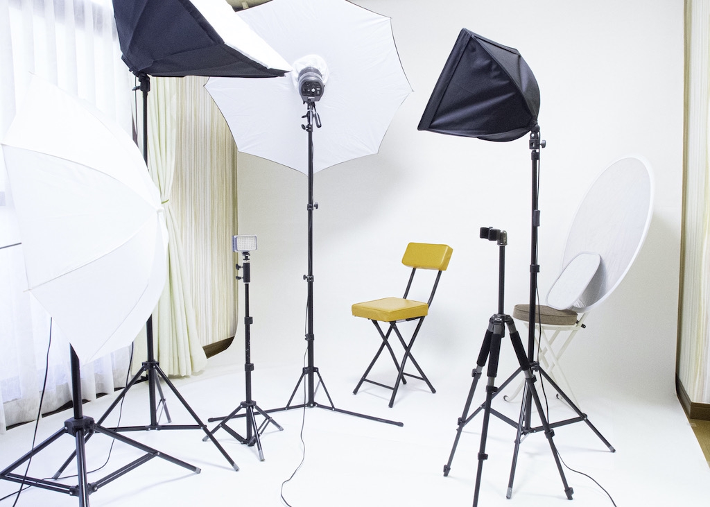 TVロケでも使う実力派＆背景スタンドキット付属❣本格的な撮影照明フル