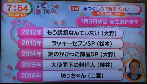 コレカツにvs嵐に坊ちゃんに めざましテレビ オトナ嵐ック ジャニーズ 大人ファンを楽しむ暮らし